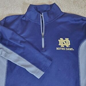 Knights Notre Dame Long Sleeve Pullover 1/4 Zip Size M 38/40 Small Pull inFabric